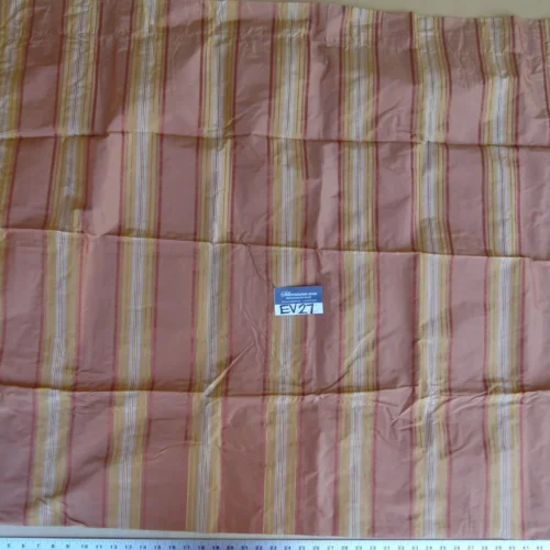 P1120435 18 EV27 2.1yd x 48″wide Scalamandre GRANVILLE STRIPE GINGER Silk Stripe Pink Gold