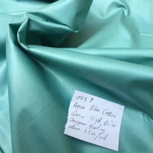 s-l1600 (10) Designer Aqua Blue Green Cotton Satin Silky 11yds (1563)