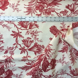 s-l1600 (35) 4.75Y Stroheim & Romann Toile Print Cotton Plantation Red on Natural Country #1578