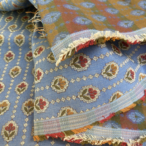 IMG_4812 By Yd Scalamandre Fleurette Multi/blue Small Flowers Tulips Cotton Tapestry MSRP USD 200/Y