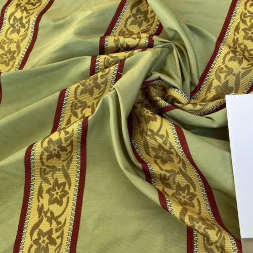 IMG_4850 By Yd Scalamandre Sabina Stripe Apple Green Jacquards Silk Blend MSRP USD 192/Y
