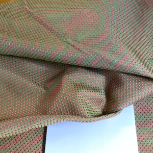 IMG_4896 Scalamandre Tanya Watermelon  Silk Cotton Mini Texture Dot Red Pink Green MSRP USD 256/Y