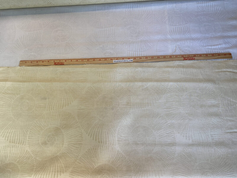 IMG_4941 Scalamandre  Nautilo Sheer Eggshell Silk Organza Semi Sheer Seashell Nautical MSRP USD 303/Y