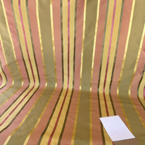 IMG_5199 Scalamandre " Belle Sage, Pink & Gold Silk Satin Texture Stripe MSRP USD 188/Y Stripe