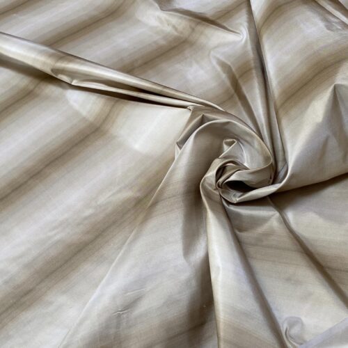 IMG_8959 Travers 100% Silk Taffeta Strie Shadow Stripe Beige, Coffee, Muted Sage Green Brilliant