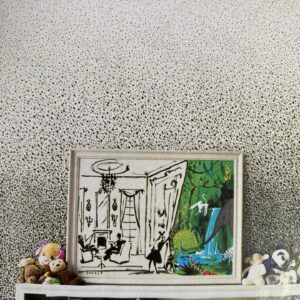 IMG_9013 Scalamandre " Van Cotton Print Navy On White Polka Dots MSRP USD 176/Y Albert Hadley To Van Truex Hn"