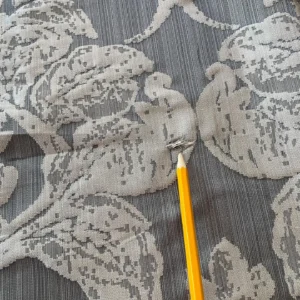 IMG_9056 Stroheim & Romann Luxurious 100% Silk Renaissance Medallion Fleur De Lis Damask Silver White Pewter MSRP USD300+/Y