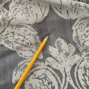 IMG_9058 Stroheim & Romann Luxurious 100% Silk Renaissance Medallion Fleur De Lis Damask Silver White Pewter MSRP USD300+/Y