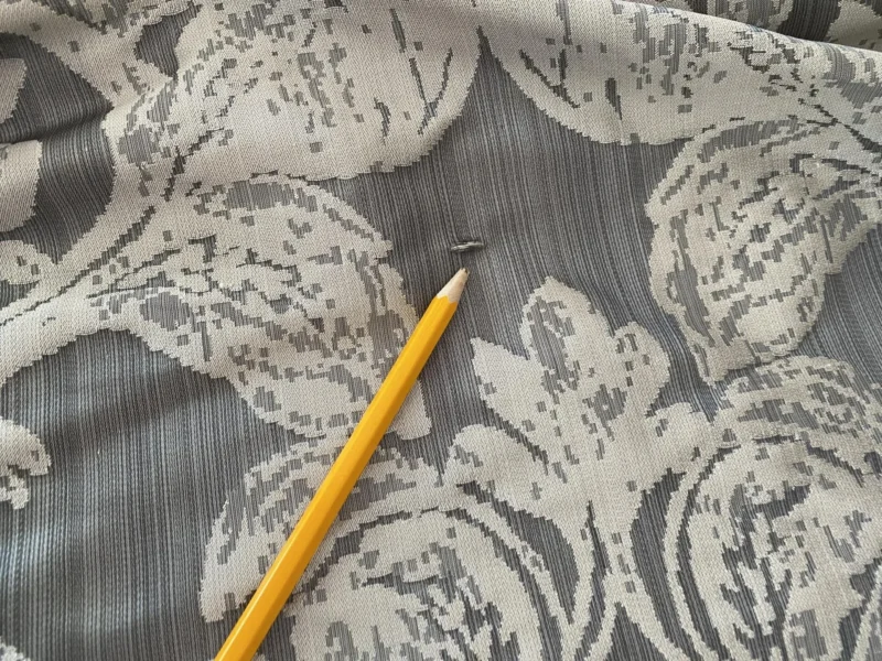 IMG_9058 Stroheim & Romann Luxurious 100% Silk Renaissance Medallion Fleur De Lis Damask Silver White Pewter MSRP USD300+/Y