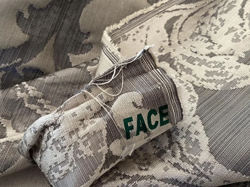 IMG_9062 Stroheim & Romann Luxurious 100% Silk Renaissance Medallion Fleur De Lis Damask Silver White Pewter MSRP USD300+/Y