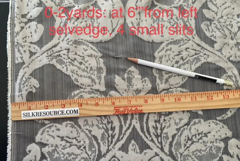 IMG_9071 Stroheim & Romann Luxurious 100% Silk Renaissance Medallion Fleur De Lis Damask Silver White Pewter MSRP USD300+/Y