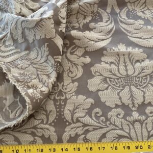 IMG_9372 Stroheim & Romann Renaissance Iris Damask  Artichoke Pomegranate  Cotton Polyester Silky Beige Grey