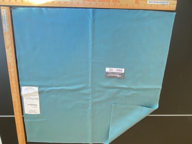 IMG_9544 Scalamandre Eco FR Heavy Teal Viscose Plain Light Blue - Square 27″x 27″