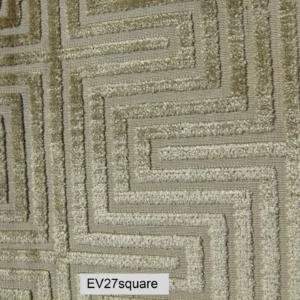 P1120525 Scalamandre Old World Weavers Nexus Brass Geometric Graphic Viscose Brown - 27 Inches Square