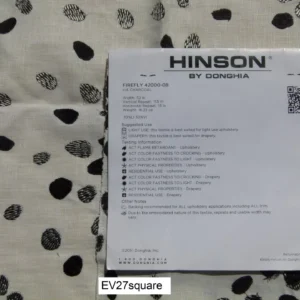 P1120539 Scalamandre Hingson by Donghia Firefly Charcoal, White and Black Embroidery - Square 26"x26"
