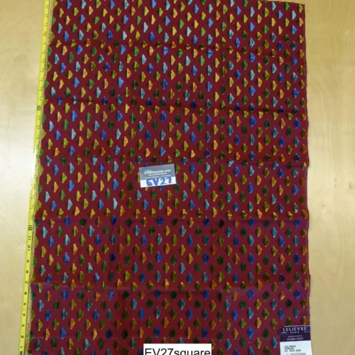 P1120641 Scalamandre LELIEVRE Paris Calisson Persan Cut Velvet Diamond Red - Square 37 inches x 27 inches