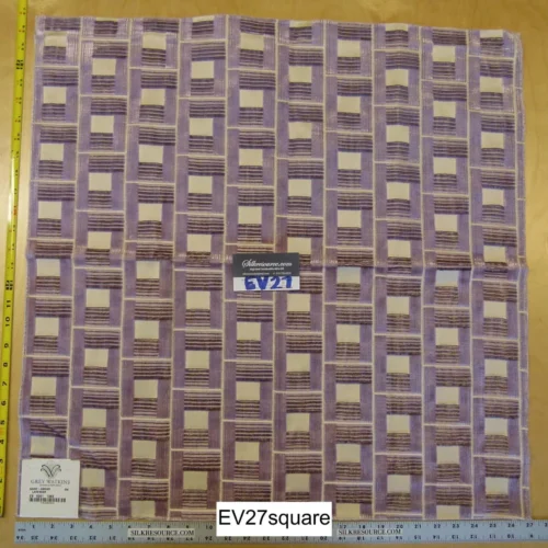 P1120649 Scalamandre Grey Watkins Saint Amand Lavender Cut Velvet - Square 27" x 27"