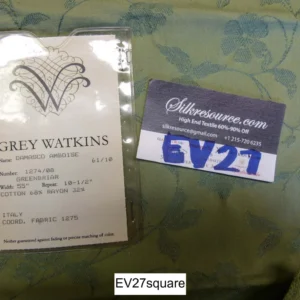 P1120704 Scalamandre Damasco Amboise Greenbriar Botanical Foliage - Square 35" x 27"