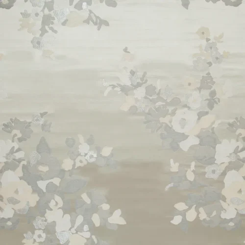 243744_s Beacon Hill Tijuca Flor - Silver Silk Lampas Floral