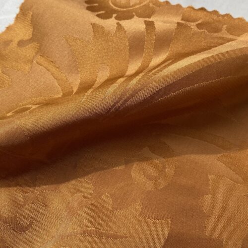 Simple Greek Damask 100% Silk Sunset Red Gold Rose