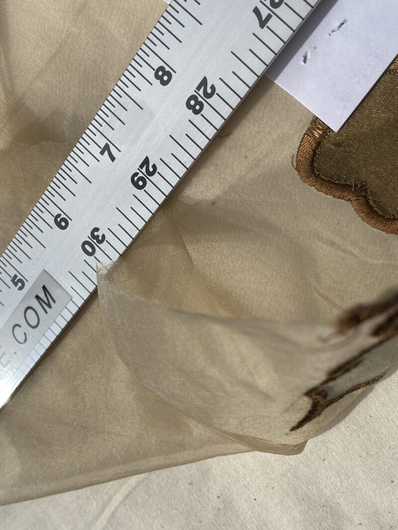 IMG_0163 Divinity 100% Silk Organza with Medallion Embroidery Copper Gold