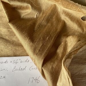 IMG_0327 5.7YDS Designer 100% Silk Dupioni Baked Gold 54” wide