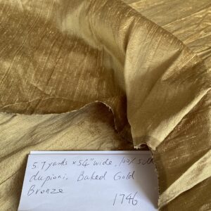 IMG_0329 5.7YDS Designer 100% Silk Dupioni Baked Gold 54” wide