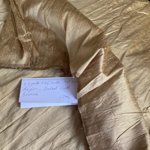 IMG_0330 5.7YDS Designer 100% Silk Dupioni Baked Gold 54” wide