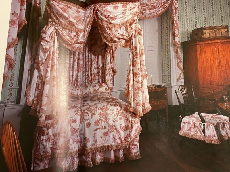 IMG_0449 By Yd Scalamandre Grey Watkins Languedoc Autumn Red Cream White Botanic Fern and Thistle Southern France Toile Circa 1790 MSRP USD 364/y