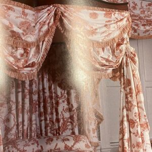 IMG_0450 By Yd Scalamandre Grey Watkins Languedoc Autumn Red Cream White Botanic Fern and Thistle Southern France Toile Circa 1790 MSRP USD 364/y