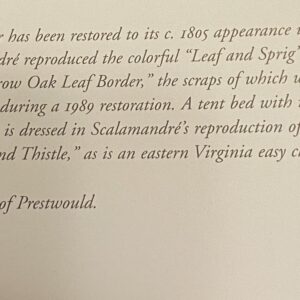 IMG_0451 By Yd Scalamandre Grey Watkins Languedoc Autumn Red Cream White Botanic Fern and Thistle Southern France Toile Circa 1790 MSRP USD 364/y