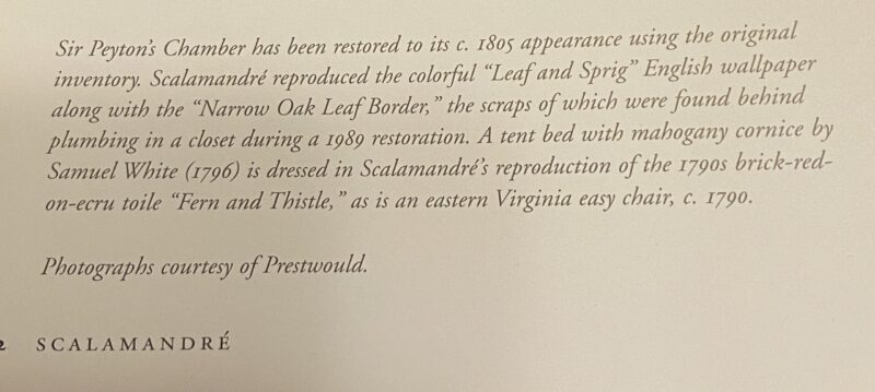 IMG_0451 By Yd Scalamandre Grey Watkins Languedoc Autumn Red Cream White Botanic Fern and Thistle Southern France Toile Circa 1790 MSRP USD 364/y