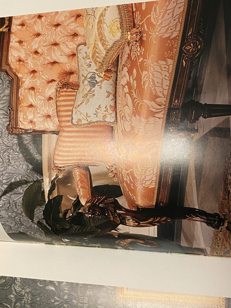 2.6Y Scalamandre 100% silk Shirred Stripe Persimmon Red Bronze Luxurious Timeless MSRP USD 363/Y minor defects