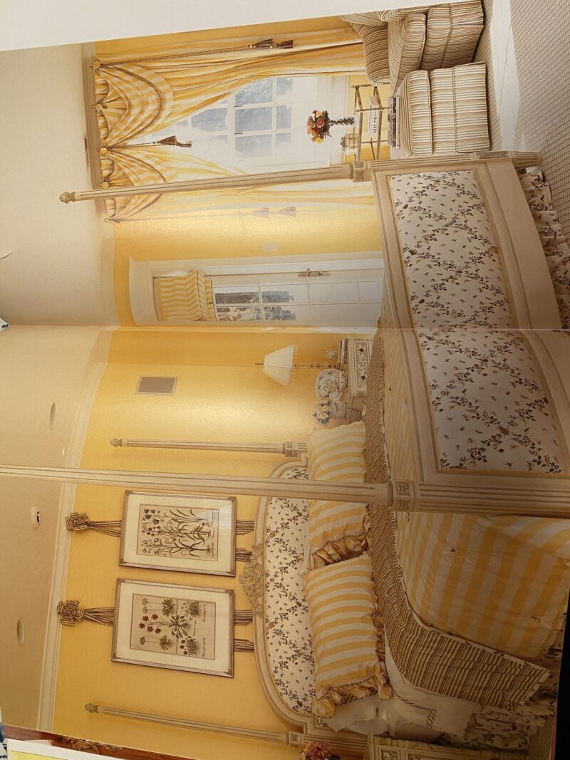 IMG_0483 By Yard Scalamandre Reveillon Rigato Giallo Gold Silk Jacquard Colony From Italy MSRP USD 405/Y