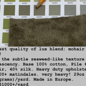Mohair & Silk Velvet Seaweed Texture In Heather Green Heavy Duty