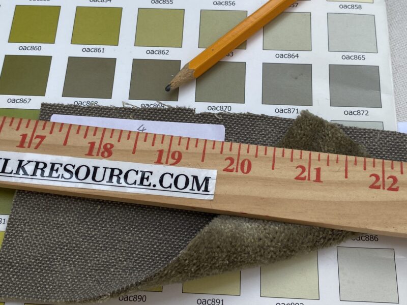 Mohair & Silk Velvet Seaweed Texture In Heather Green Heavy Duty