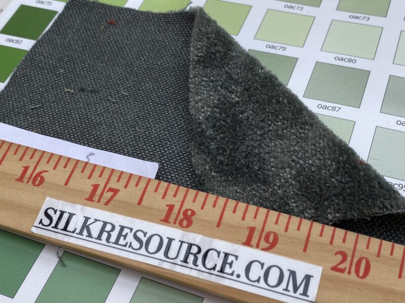 IMG_0653 Mohair & Silk Velvet Seaweed Texture In Forest Green Heavy Duty