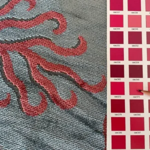 IMG_9336-e1695127486599 Designer Cut Velvet Le Foret Tree Fairy Tale Teal Blue Hot Pink Silky