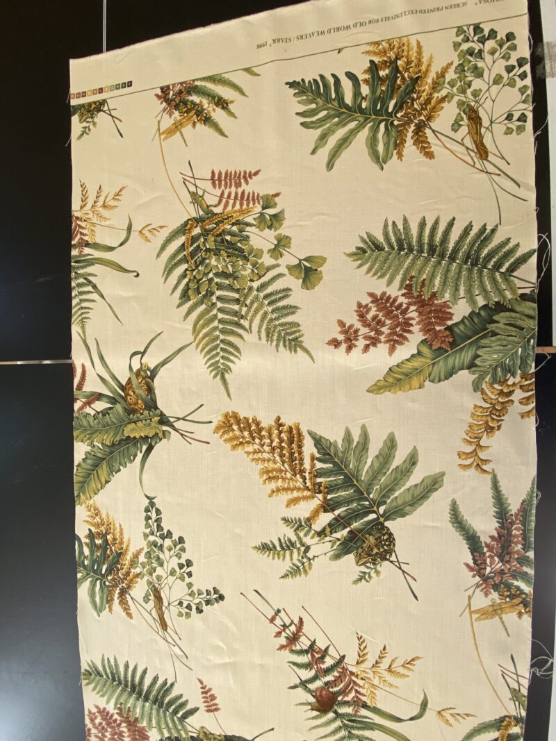 Scalamandre Felce Linen Fern Turtle Dragonfly Newt Wildlife Forest - 0.75yards