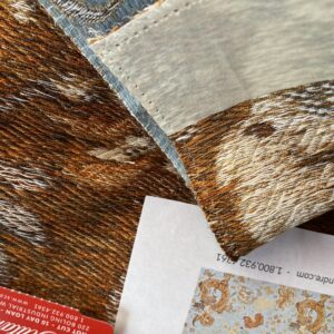 by yard Scalamandre Dragon Tableau, Copper Sky Lampas Chinoserie Blue MSRP USD 716/y