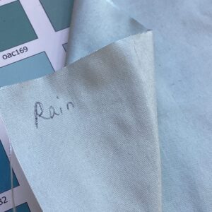 IMG_9732 High end Shangri-la 100% Silk Dupionni Rain Blue Radiance Pale Blue MSRP USD 184/Y