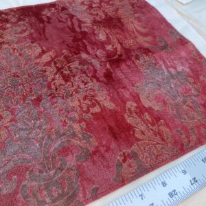 IMG_9800 Venice Ruby Velvet Rich Red Printed Renaissance Damask Radiance