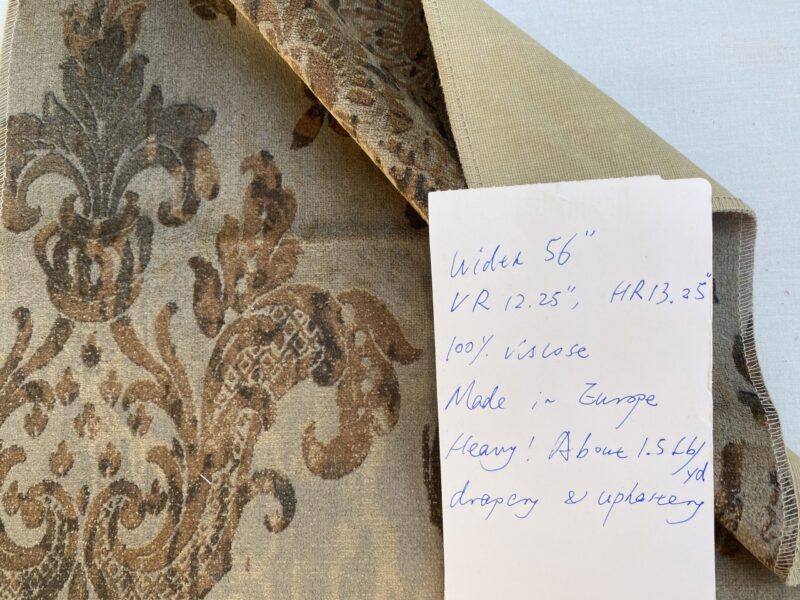 Venice Copper Velvet Rich Brown Printed Renaissance Damask Radiance