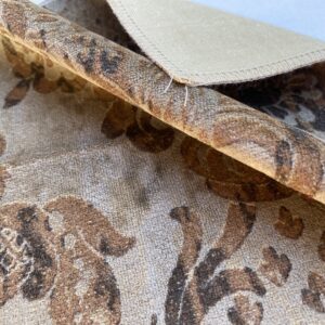 Venice Copper Velvet Rich Brown Printed Renaissance Damask Radiance