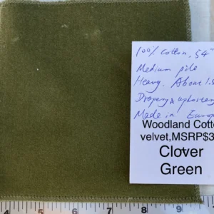 IMG_9819 Designer Woodland Cotton Velvet Clover Green