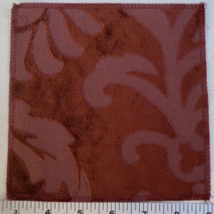 IMG_9823 17 EV46 Velvet Square Scalamandre Lelievre Paris Typo M1 Red Polyester Geometric Graphic MSRP USD 474/y