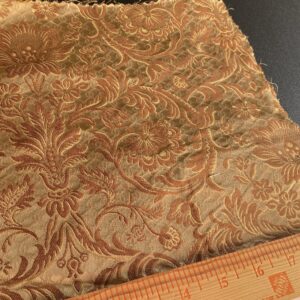 IMG_9886 In Name of Rose Medallion Acanthus Renaissance Silk Damask Jacquard Gold Copper MSRP USD 200+/Y