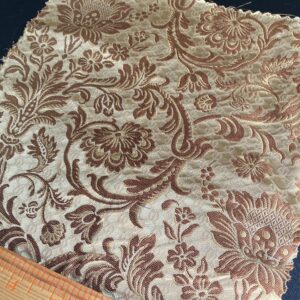 IMG_9887 In Name of Rose Medallion Acanthus Renaissance Silk Damask Jacquard Gold Copper MSRP USD 200+/Y