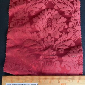 IMG_9915 High End Veranda Renaissance Damask 100% Silk Ruby Red Crimson