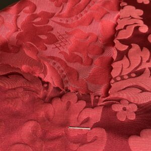 IMG_9916 High End Veranda Renaissance Damask 100% Silk Ruby Red Crimson